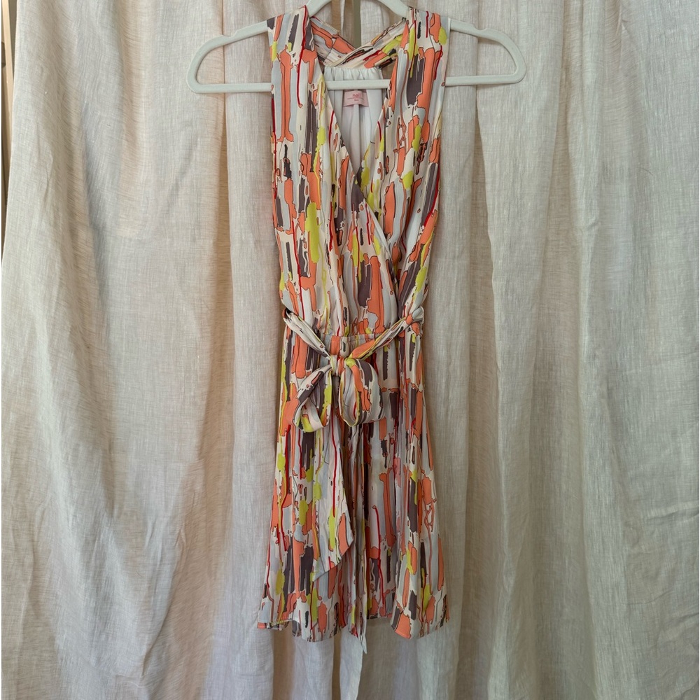 NELL Multi-Coral Silk Maria Dress